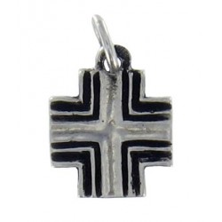 Petite croix carrée rayée Toulhoat