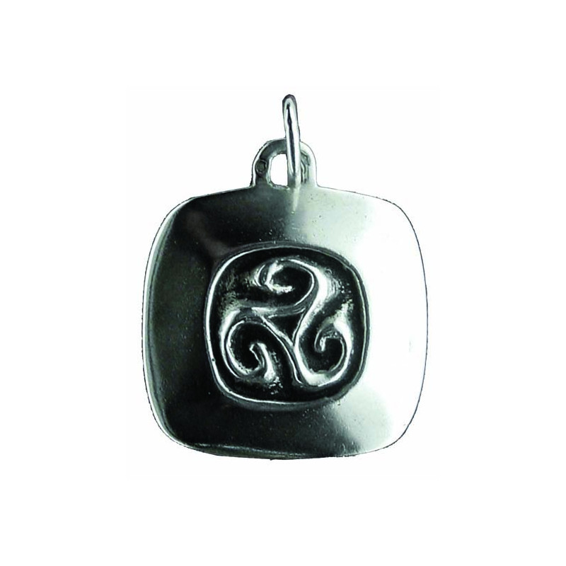 Smooth Square Triskelion Pendant