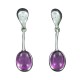 Boucles d'oreilles pendantes goutte améthyste