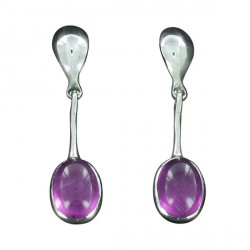 Amethyst drop earrings 6.6g