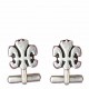 Openwork lily cufflink
