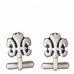 Openwork lily cufflink