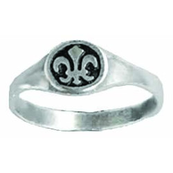 Mini Signet Ring with Lily