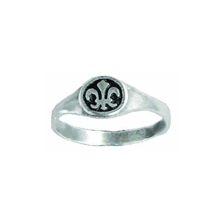 Mini Signet Ring with Lily