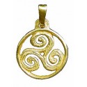 Toulhoat Small circled triskel pendant