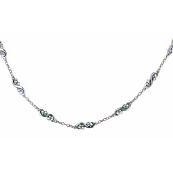 S-shaped necklace with 9 elements