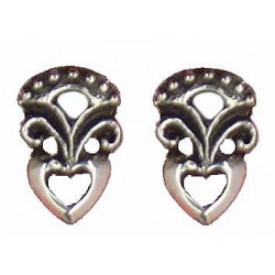 Finial earrings button