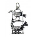 2 perched birds pendant 