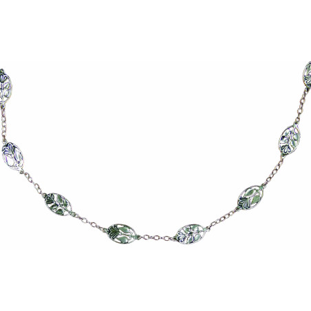 Collier Médaille Fleur 9 Elts