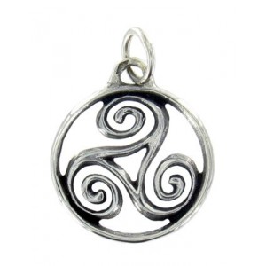 Toulhoat Medium-sized circled triskel pendant