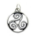 Toulhoat Medium-sized circled triskel pendant