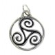 Toulhoat Medium-sized circled triskel pendant