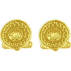 Toulhoat Celtic shield cufflink