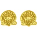 Toulhoat Celtic shield cufflink