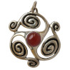 Carnelian Pendant, Large Openwork Triskelion