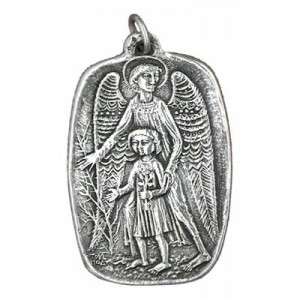 Big guardian angel medal
