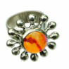 Marguerite Amber Cognac Ring (Open)