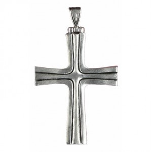croix épiscopale à rainures, bélière articulée