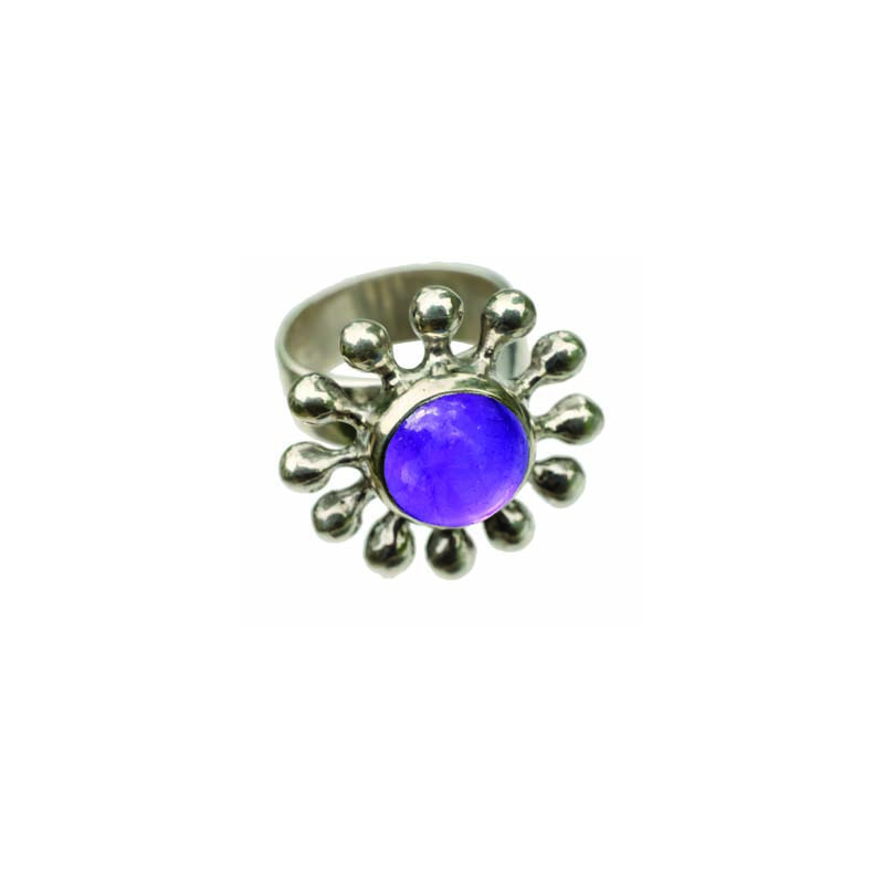 Amethyst Daisy Ring (Open)
