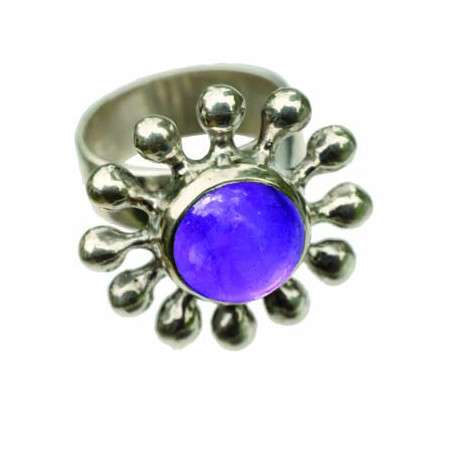 Amethyst Daisy Ring (Open)