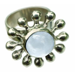Rock Crystal Daisy Ring (Open)