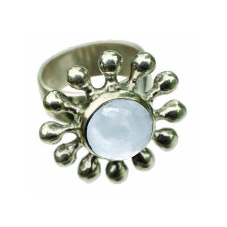 Rock Crystal Daisy Ring (Open)