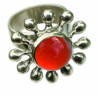 Bague Marguerite Cornaline (Ouverte)