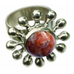 Bague Marguerite Granit Rose (Ouverte)