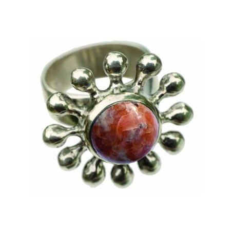Daisy Ring in Pink Granite (Open)