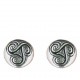Round triskel earrings button