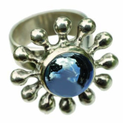 Bague Marguerite Hématite