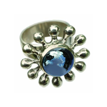 Bague Marguerite Hématite