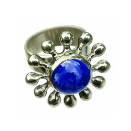 Bague Marguerite Lapis (Ouverte)