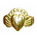 Big sized heart and hands ring