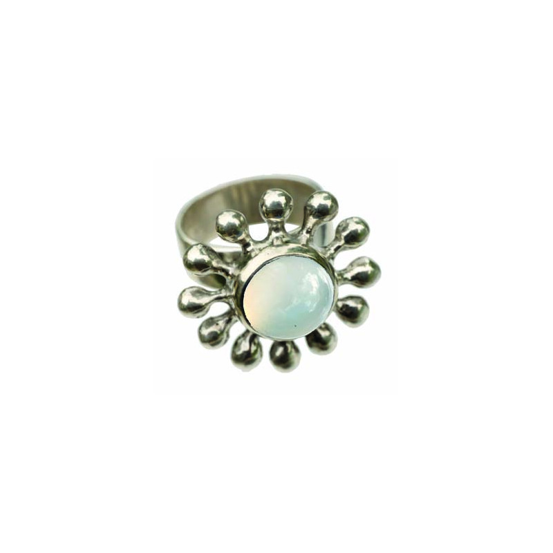 Moonstone Daisy Ring (Open)