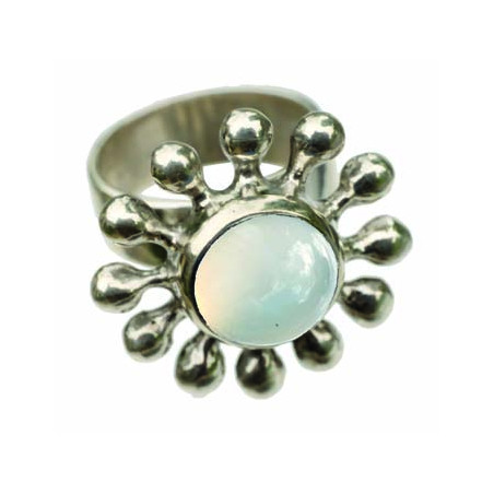 Bague Marguerite Pierre De Lune (Ouverte)
