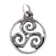 Toulhoat Small circled triskel pendant
