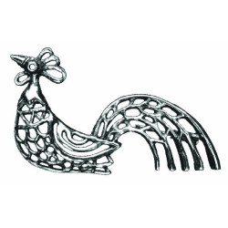 Openwork Rooster Brooch