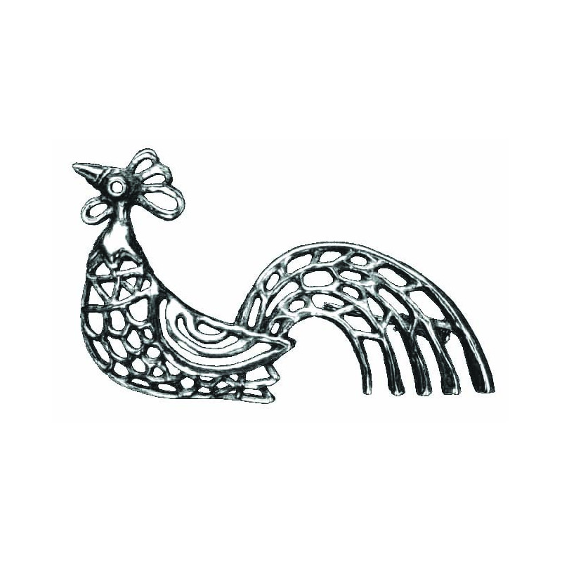 Openwork Rooster Brooch