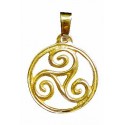 Circled triskel pendant