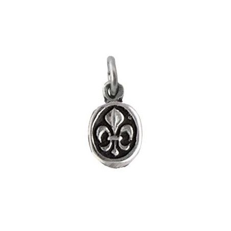 Small Oval Lily Medal Pendant