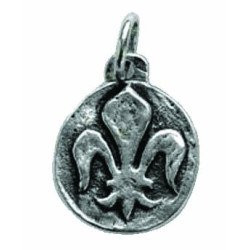 Round Lily Medal Pendant