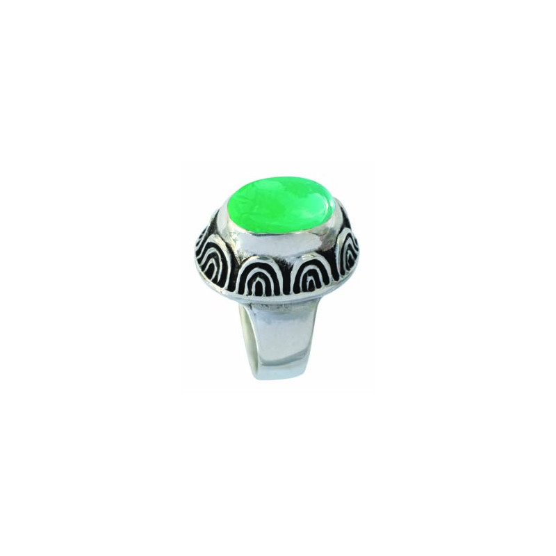 Green Agate Ring (Open)