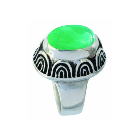 Green Agate Ring (Open)