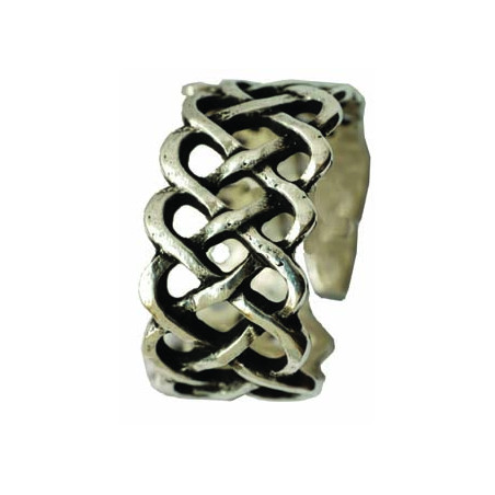 Bague Cylindre Entrelacs Ajourés (Ouverte)