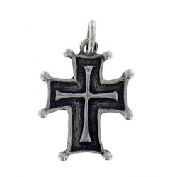 Spotted and raised cross with border 