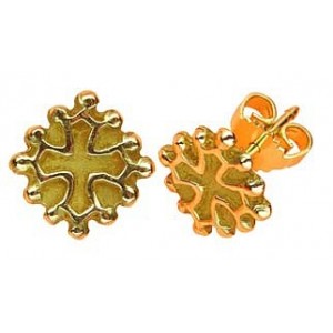 Toulhoat Oc cross earrings button