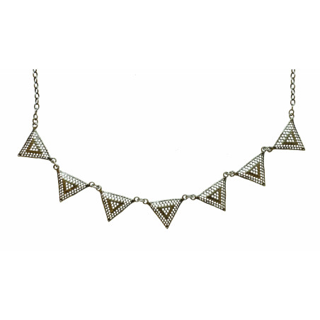 Collier 7 Elts Triangles De Gaze