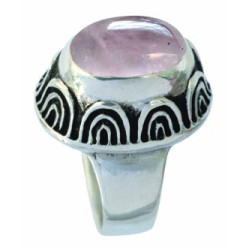 Bague Quartz Rose (Ouverte)