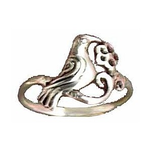 Bague oiseau debout